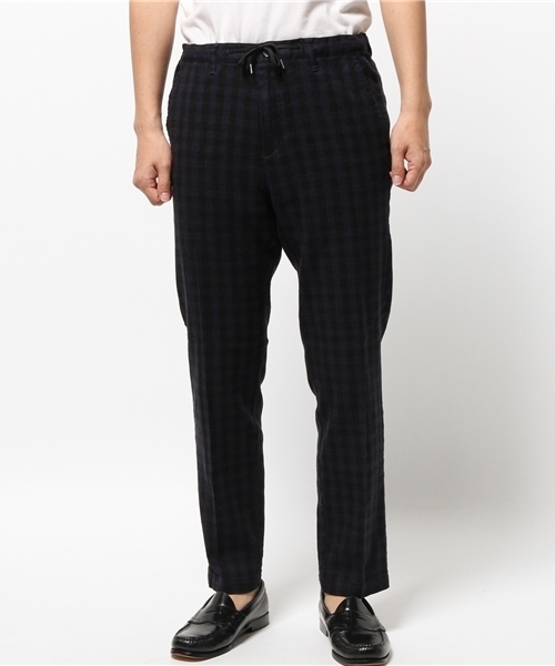 417 EDIFICE（フォーワンセブンエディフィス）の「◇C/Lプリペラギンガム イージーパンツ（その他パンツ・メンズ・ホワイト/ネイビー・SMALL/LARGE/MEDIUM）」の11枚目の写真