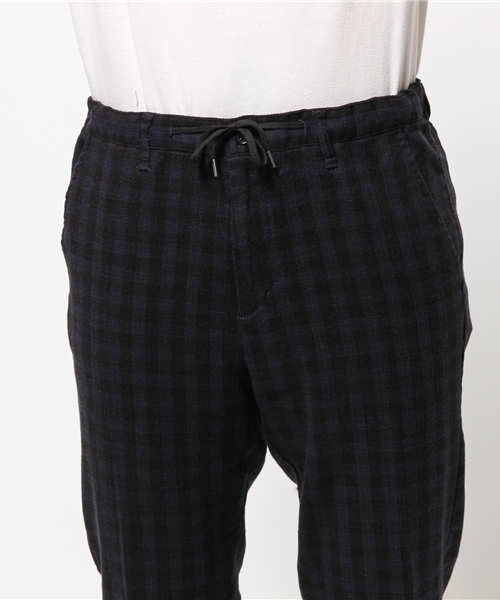 417 EDIFICE（フォーワンセブンエディフィス）の「◇C/Lプリペラギンガム イージーパンツ（その他パンツ・メンズ・ホワイト/ネイビー・SMALL/LARGE/MEDIUM）」の12枚目の写真