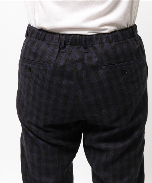 417 EDIFICE（フォーワンセブンエディフィス）の「◇C/Lプリペラギンガム イージーパンツ（その他パンツ・メンズ・ホワイト/ネイビー・SMALL/LARGE/MEDIUM）」の13枚目の写真