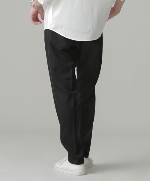 NANO universe（ナノユニバース）の「LB.03/側章メランジツイルセンタープレスパンツ（スラックス・メンズ・ブラック/チャコール・S/M/L）」の9枚目の写真