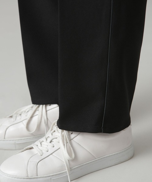 NANO universe（ナノユニバース）の「LB.03/側章メランジツイルセンタープレスパンツ（スラックス・メンズ・ブラック/チャコール・S/M/L）」の12枚目の写真