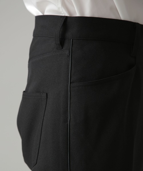 NANO universe（ナノユニバース）の「LB.03/側章メランジツイルセンタープレスパンツ（スラックス・メンズ・ブラック/チャコール・S/M/L）」の15枚目の写真