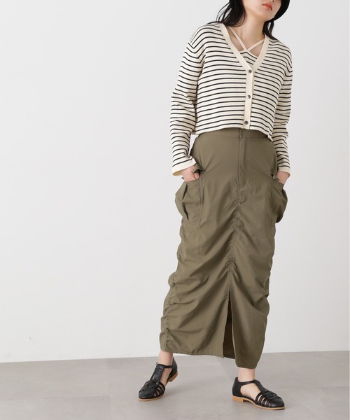 N.（N. Natural Beauty Basic）（エヌエヌナチュラルビューティーベーシック）の「◆カーゴデザインスカート（スカート・レディース・ブラック/カーキ/ライラック・MEDIUM）」の13枚目の写真