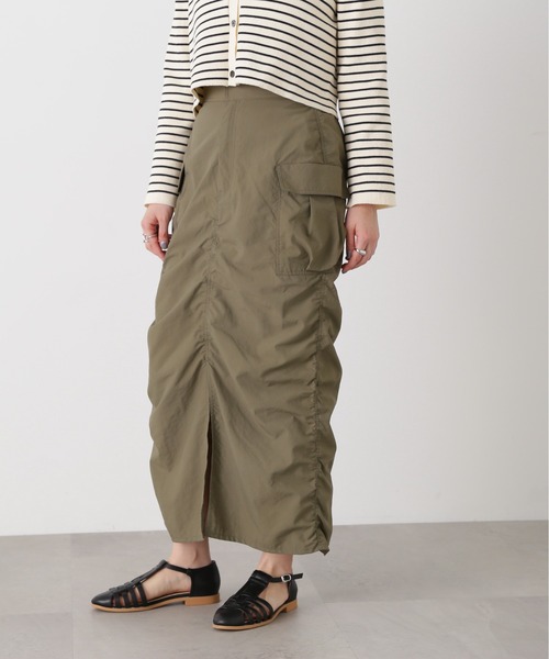 N.（N. Natural Beauty Basic）（エヌエヌナチュラルビューティーベーシック）の「◆カーゴデザインスカート（スカート・レディース・ブラック/カーキ/ライラック・MEDIUM）」の20枚目の写真