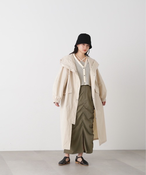 N.（N. Natural Beauty Basic）（エヌエヌナチュラルビューティーベーシック）の「◆カーゴデザインスカート（スカート・レディース・ブラック/カーキ/ライラック・MEDIUM）」の7枚目の写真