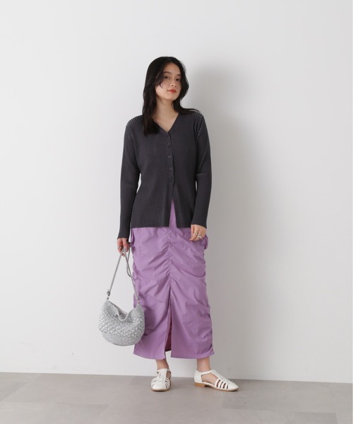 N.（N. Natural Beauty Basic）（エヌエヌナチュラルビューティーベーシック）の「◆カーゴデザインスカート（スカート・レディース・ブラック/カーキ/ライラック・MEDIUM）」の10枚目の写真