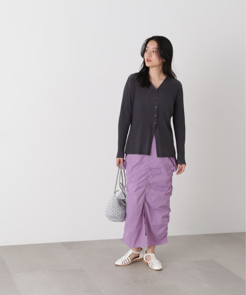 N.（N. Natural Beauty Basic）（エヌエヌナチュラルビューティーベーシック）の「◆カーゴデザインスカート（スカート・レディース・ブラック/カーキ/ライラック・MEDIUM）」の12枚目の写真