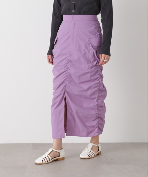 N.（N. Natural Beauty Basic）（エヌエヌナチュラルビューティーベーシック）の「◆カーゴデザインスカート（スカート・レディース・ブラック/カーキ/ライラック・MEDIUM）」の14枚目の写真