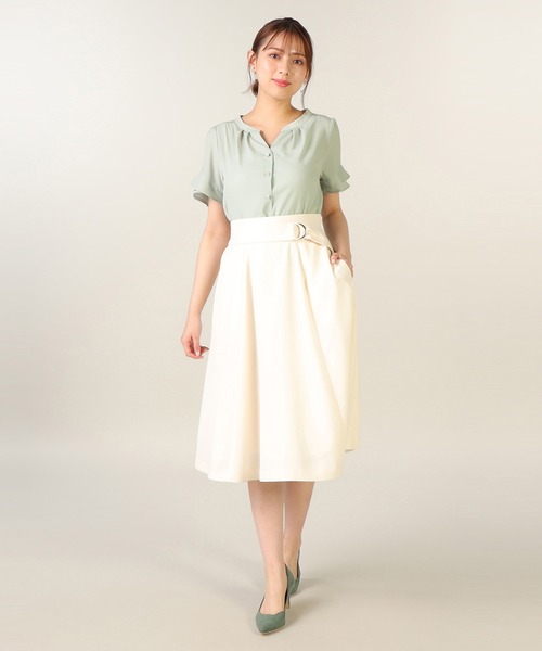 LAISSE PASSE（レッセパッセ）の「カラーフレアースカート