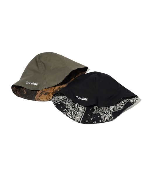 Subciety（サブサエティ）の「REVERSIBLE TULIP HAT（ハット・メンズ・カーキ/ブラック・FREE）」の3枚目の写真