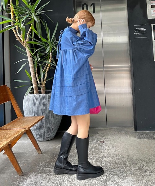 CIAOPANIC（チャオパニック）の「ランタンスリーブタックチュニック