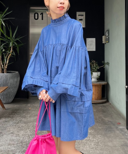 CIAOPANIC（チャオパニック）の「ランタンスリーブタックチュニック