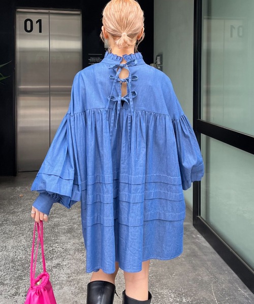 CIAOPANIC（チャオパニック）の「ランタンスリーブタックチュニック