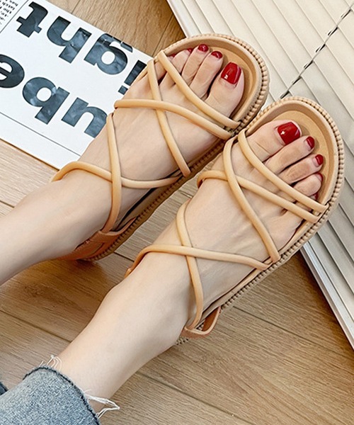 Burner（バーナー）の「【26 BURNER SELECT】チューブストラップスポーツサンダル KIK-sand-001（スニーカー・レディース・ブルー/ブラウン/ピンク/ブラック/ワイン/グリーン/ベージュ・23.5㎝/23㎝/24㎝/25㎝/24.5㎝）」の3枚目の写真