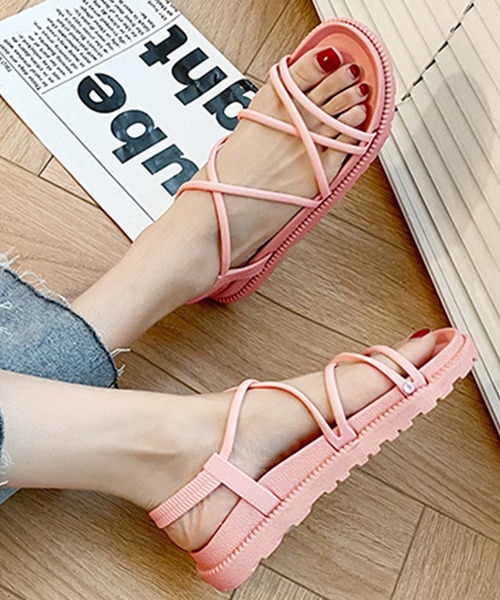 Burner（バーナー）の「【26 BURNER SELECT】チューブストラップスポーツサンダル KIK-sand-001（スニーカー・レディース・ブルー/ブラウン/ピンク/ブラック/ワイン/グリーン/ベージュ・23.5㎝/23㎝/24㎝/25㎝/24.5㎝）」の6枚目の写真