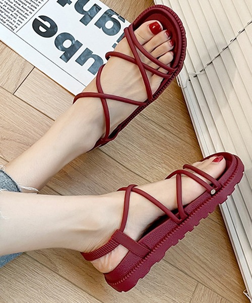 Burner（バーナー）の「【26 BURNER SELECT】チューブストラップスポーツサンダル KIK-sand-001（スニーカー・レディース・ブルー/ブラウン/ピンク/ブラック/ワイン/グリーン/ベージュ・23.5㎝/23㎝/24㎝/25㎝/24.5㎝）」の7枚目の写真