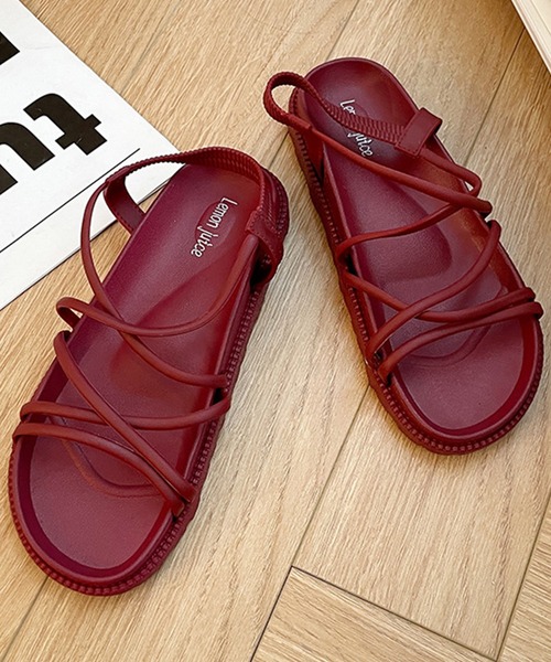 Burner（バーナー）の「【26 BURNER SELECT】チューブストラップスポーツサンダル KIK-sand-001（スニーカー・レディース・ブルー/ブラウン/ピンク/ブラック/ワイン/グリーン/ベージュ・23.5㎝/23㎝/24㎝/25㎝/24.5㎝）」の14枚目の写真