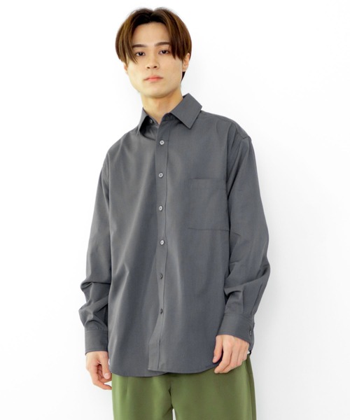 CRAFT STANDARD BOUTIQUE(クラフトスタンダードブティック)の「T/Rレギュラーカラーシャツ(シャツ/ブラウス・メンズ・ブラック/ダークブルー/アイボリー/グレイッシュベージュ/チャコールグレー/モカ・M/XL/L)」の6枚目の写真