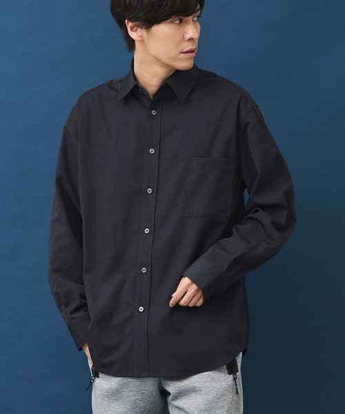 CRAFT STANDARD BOUTIQUE(クラフトスタンダードブティック)の「T/Rレギュラーカラーシャツ(シャツ/ブラウス・メンズ・ブラック/ダークブルー/アイボリー/グレイッシュベージュ/チャコールグレー/モカ・M/XL/L)」の3枚目の写真