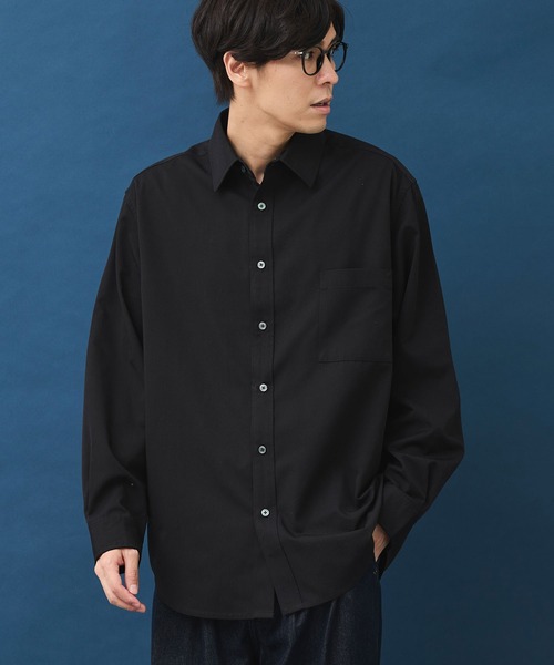 CRAFT STANDARD BOUTIQUE(クラフトスタンダードブティック)の「T/Rレギュラーカラーシャツ(シャツ/ブラウス・メンズ・ブラック/ダークブルー/アイボリー/グレイッシュベージュ/チャコールグレー/モカ・M/XL/L)」の2枚目の写真