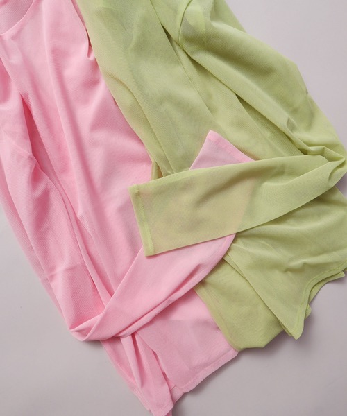 I am I in fact...（アイアムアイインファクト）の「パワーネットチュール　インナー（Tシャツ/カットソー・レディース・ピンク/グリーン/サックスブルー/ブルー・FREE）」の21枚目の写真