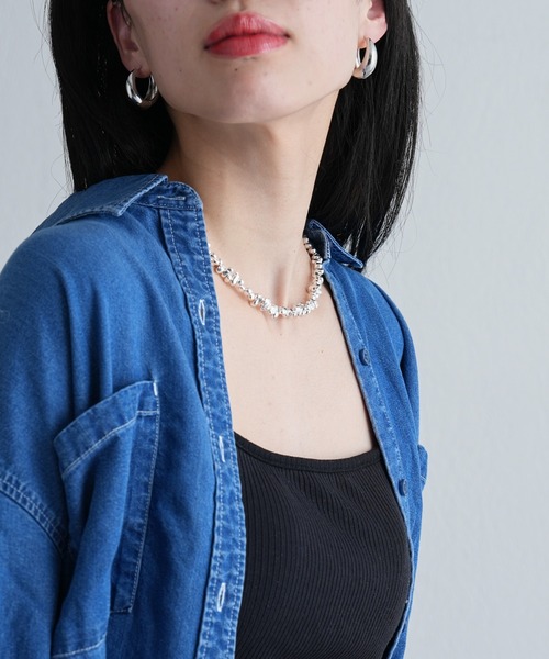 COLONY 2139（コロニートゥーワンスリーナイン）の「ニュアンスメタルパーツネックレス（ネックレス・レディース・シルバー・FREE）」の8枚目の写真