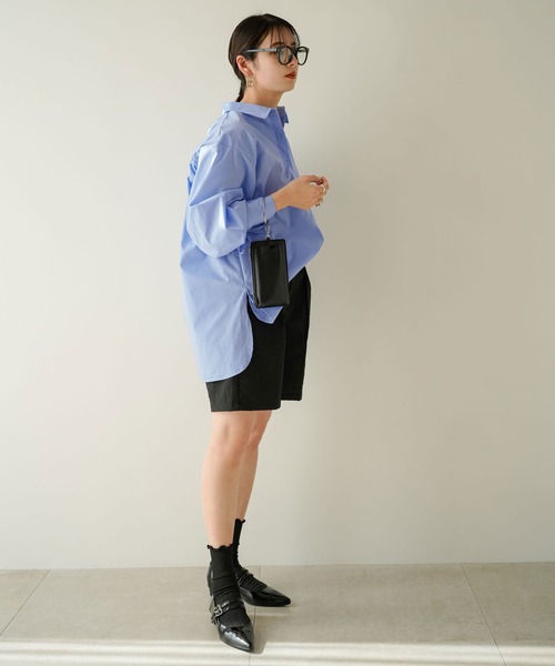 rectangle(レクタングル)の「バックギャザードロストスリーブシャツ(シャツ/ブラウス・レディース・オフホワイト/ブルー・FREE)」の10枚目の写真