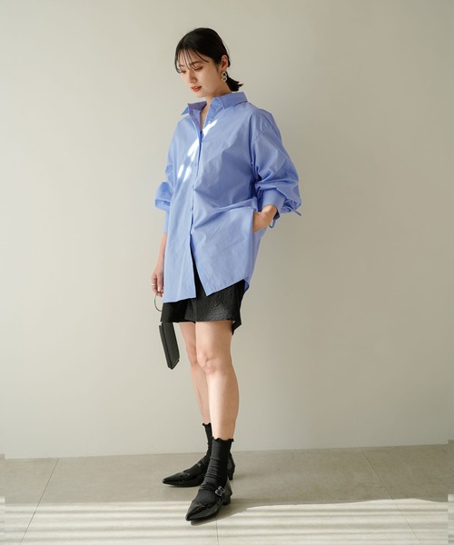 rectangle(レクタングル)の「バックギャザードロストスリーブシャツ(シャツ/ブラウス・レディース・オフホワイト/ブルー・FREE)」の17枚目の写真