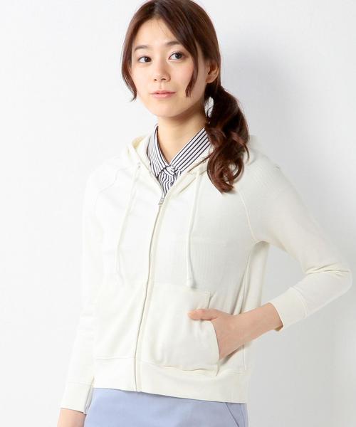 Jewel Changes(ジュエルチェンジズ)の「JC C ラッセル ZIP フードパーカー / ジップ / パーカー(パーカー・レディース・オフホワイト/グレー/その他1・フリー)」の2枚目の写真