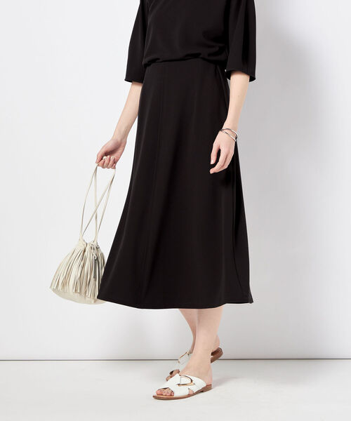 NOLLEY’S（ノーリーズ）の「◇【WEB限定カラーあり】カットジョーゼットフレアスカート（スカート・レディース・ネイビー/ホワイト/ブラック/カーキ・38/36）」の3枚目の写真