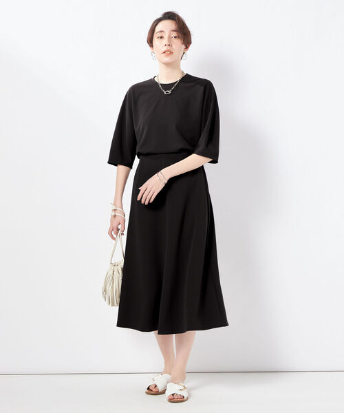 NOLLEY’S（ノーリーズ）の「◇【WEB限定カラーあり】カットジョーゼットフレアスカート（スカート・レディース・ネイビー/ホワイト/ブラック/カーキ・38/36）」の13枚目の写真