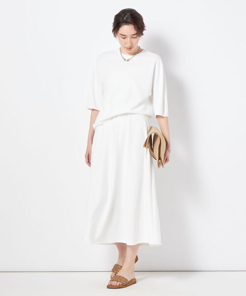 NOLLEY’S（ノーリーズ）の「◇【WEB限定カラーあり】カットジョーゼットフレアスカート（スカート・レディース・ネイビー/ホワイト/ブラック/カーキ・38/36）」の6枚目の写真