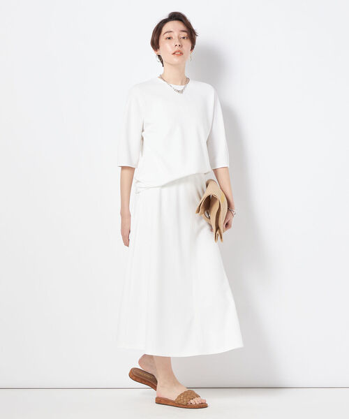 NOLLEY’S（ノーリーズ）の「◇【WEB限定カラーあり】カットジョーゼットフレアスカート（スカート・レディース・ネイビー/ホワイト/ブラック/カーキ・38/36）」の19枚目の写真