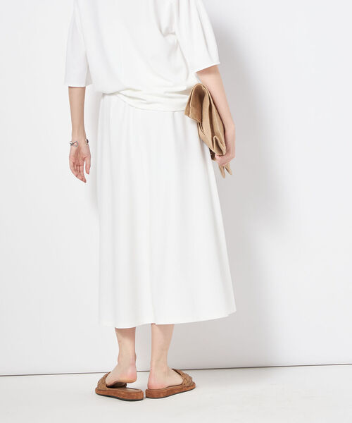 NOLLEY’S（ノーリーズ）の「◇【WEB限定カラーあり】カットジョーゼットフレアスカート（スカート・レディース・ネイビー/ホワイト/ブラック/カーキ・38/36）」の7枚目の写真