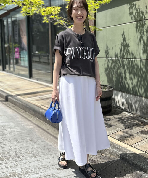 NOLLEY’S（ノーリーズ）の「◇【WEB限定カラーあり】カットジョーゼットフレアスカート（スカート・レディース・ネイビー/ホワイト/ブラック/カーキ・38/36）」の11枚目の写真