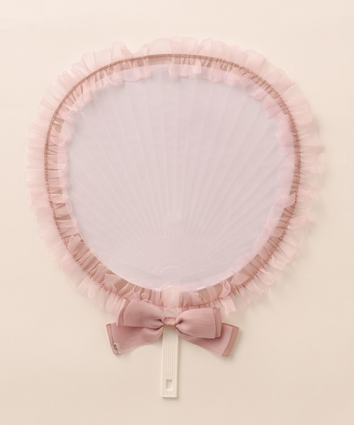 OLIVE des OLIVE（オリーブデオリーブ）の「Aierianejoieシアーフリルうちわケース（その他雑貨・レディース・ピンク/ブラック/ピンクベージュ・FREE）」の2枚目の写真