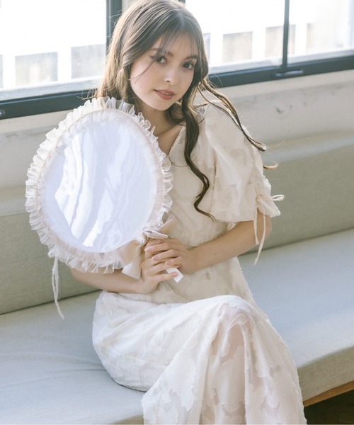 OLIVE des OLIVE（オリーブデオリーブ）の「Aierianejoieシアーフリルうちわケース（その他雑貨・レディース・ピンク/ブラック/ピンクベージュ・FREE）」の6枚目の写真