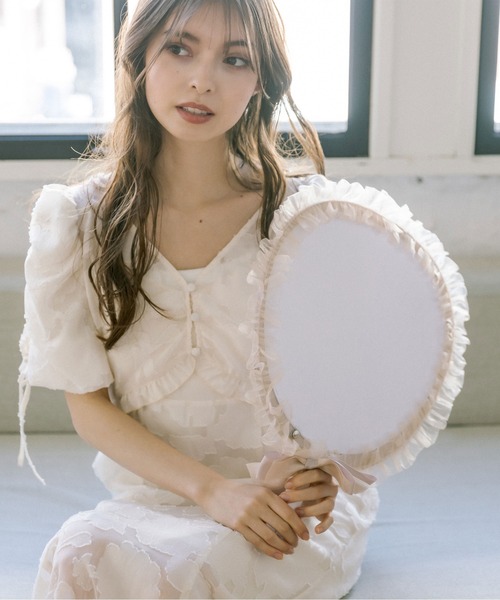 OLIVE des OLIVE（オリーブデオリーブ）の「Aierianejoieシアーフリルうちわケース（その他雑貨・レディース・ピンク/ブラック/ピンクベージュ・FREE）」の17枚目の写真