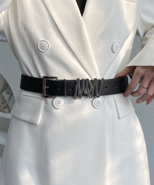 LA VORAGINE（ラ ヴォラジネ）の「デザイン バックル ベルト（ベルト・レディース・ブラック・FREE）」の6枚目の写真