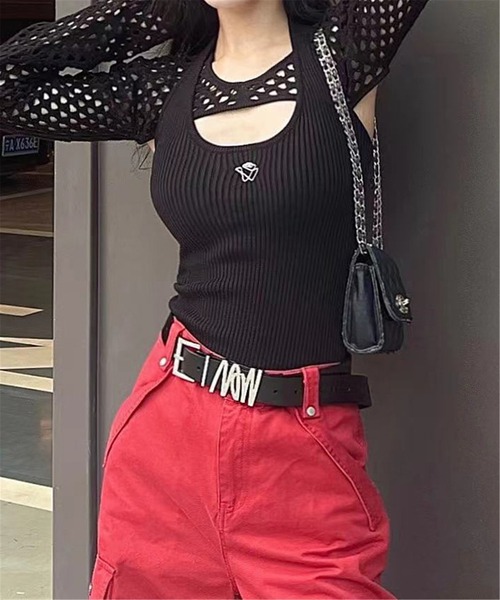 LA VORAGINE（ラ ヴォラジネ）の「デザイン バックル ベルト（ベルト・レディース・ブラック・FREE）」の4枚目の写真