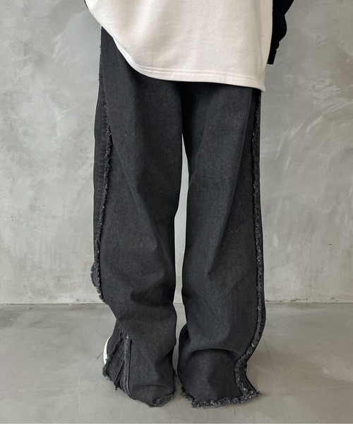 sedacle(セダクル)の「フリンジデニム(デニムパンツ・メンズ・ブラック/インディゴブルー・MEDIUM/LARGE)」の21枚目の写真