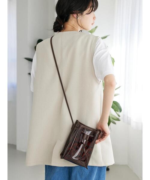 CRAFT STANDARD BOUTIQUE(クラフトスタンダードブティック)の「PVC巾着ショルダーバッグ(トートバッグ・レディース・ブラック/ブラウン・FREE)」の4枚目の写真