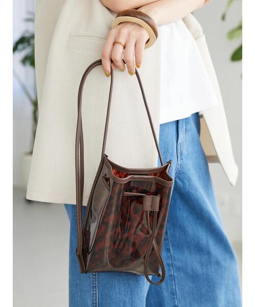 CRAFT STANDARD BOUTIQUE(クラフトスタンダードブティック)の「PVC巾着ショルダーバッグ(トートバッグ・レディース・ブラック/ブラウン・FREE)」の12枚目の写真