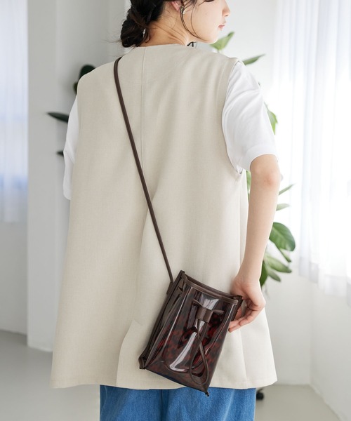 CRAFT STANDARD BOUTIQUE(クラフトスタンダードブティック)の「PVC巾着ショルダーバッグ(トートバッグ・レディース・ブラック/ブラウン・FREE)」の1枚目の写真