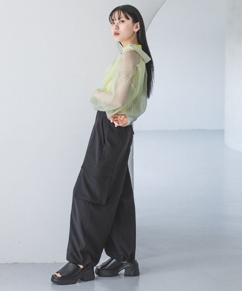 JEANASIS（ジーナシス）の「ボトルネッククロップドニットタンク/198082（タンクトップ・レディース・ホワイト/ブラック/イエロー・FREE）」の16枚目の写真