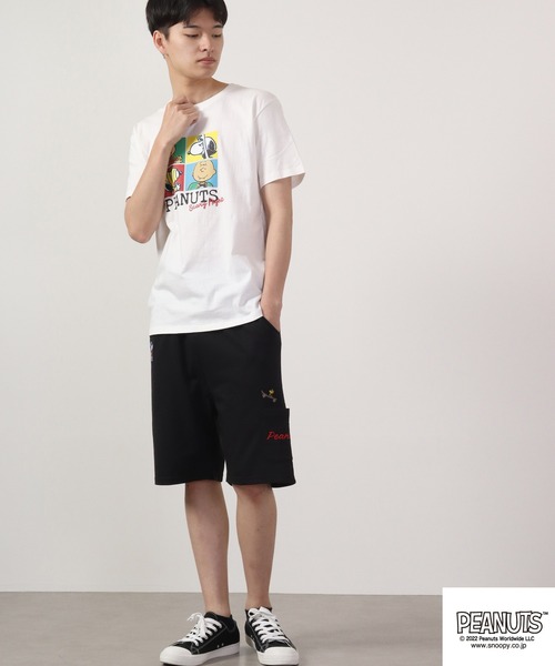 PEANUTS（ピーナッツ）の「PEANUTS スヌーピー プリントTシャツ（Tシャツ/カットソー・レディース・ネイビー/オフホワイト/ライトグリーン/杢グレー・M/L/LL）」の15枚目の写真