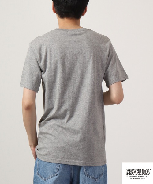 PEANUTS（ピーナッツ）の「PEANUTS スヌーピー プリントTシャツ（Tシャツ/カットソー・レディース・ネイビー/オフホワイト/ライトグリーン/杢グレー・M/L/LL）」の21枚目の写真