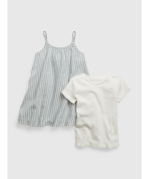 GAP（ギャップ）の「Babygap ワンピースレイヤー2点セット（ワンピース・キッズ・ブルー/ピンク/ベージュ・18-24M/6-12M/12-18M/3 YRS/4 YRS/5 YRS/2 YRS）」の6枚目の写真