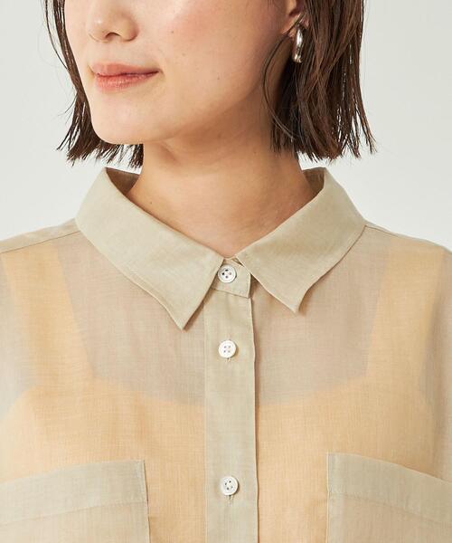 スリットスリーブシアーオーバーシャツ
