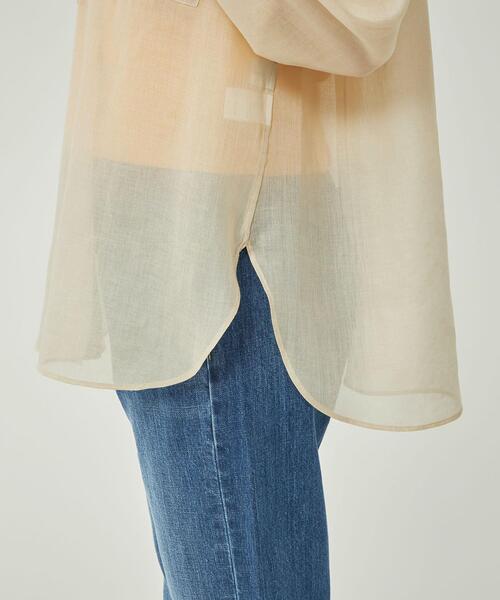スリットスリーブシアーオーバーシャツ
